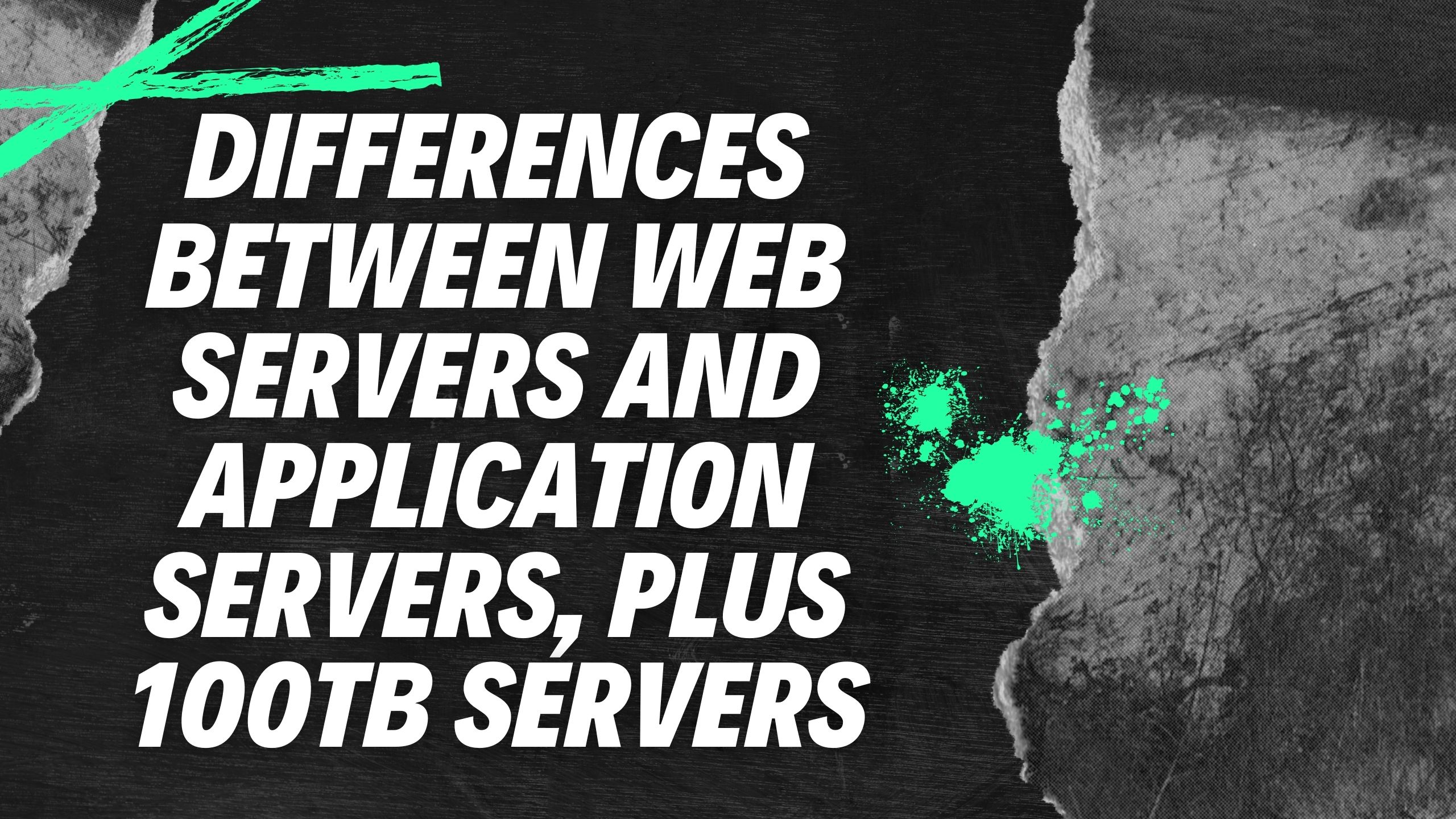 Differences Between Web Servers and Application Servers, Plus 100TB Servers